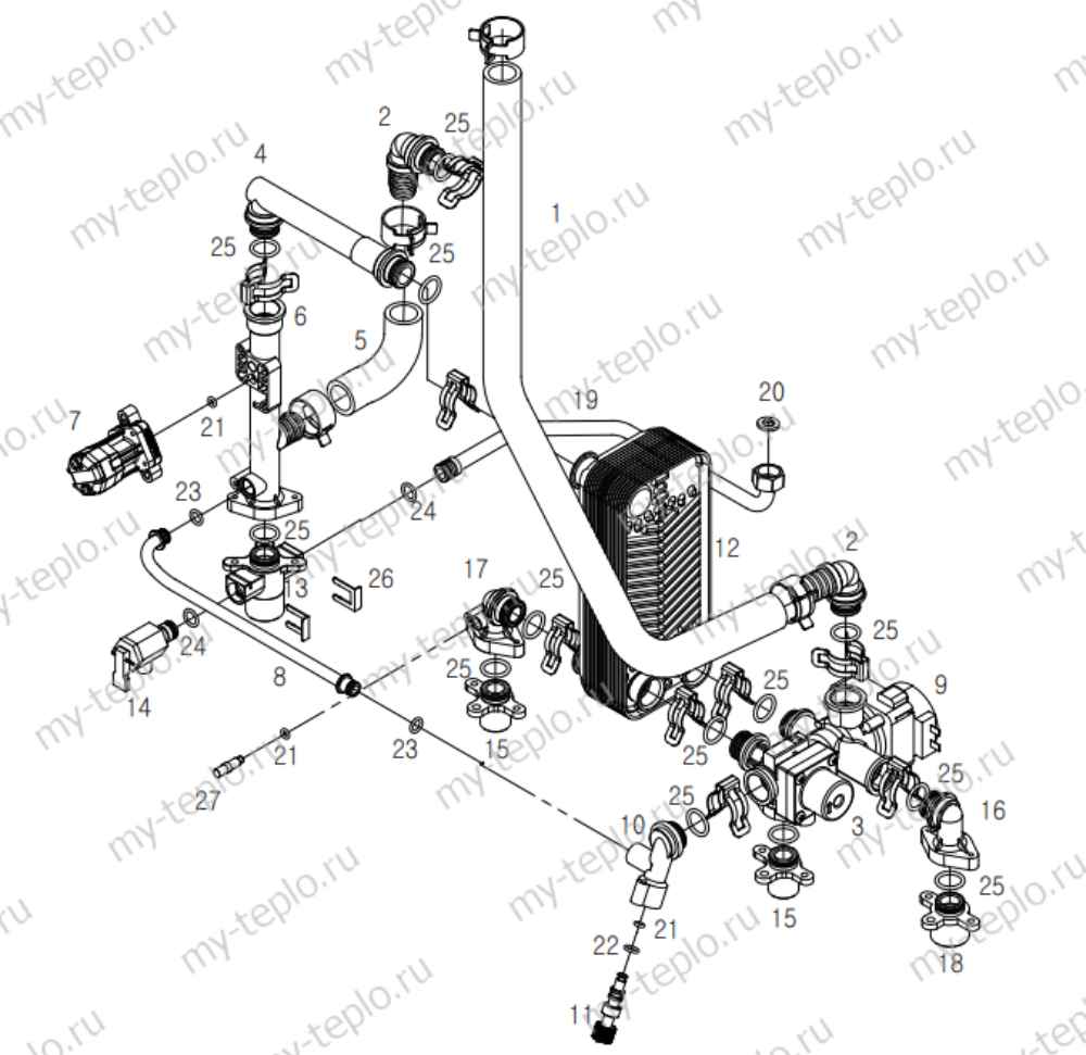 котел Гидроста 250 запчасти купить в Томске