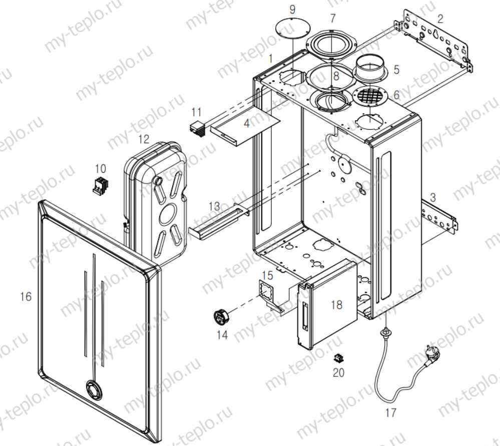 настенный котел Daewoo DGB 160 MSC запчасти купить в Томске