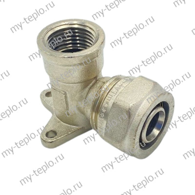 Соединение угловое с креплением для металлополимерных труб 20х1/2