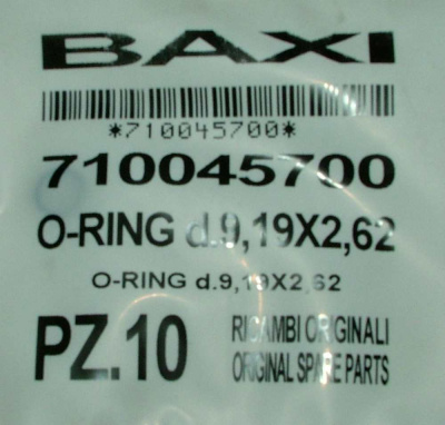 Baxi кольцевая прокладка d.9,19 X 2,62 (710045700)